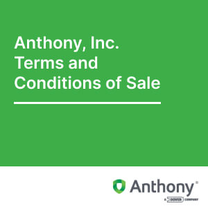 Anthony, Inc. Terms and Conditions of Sale