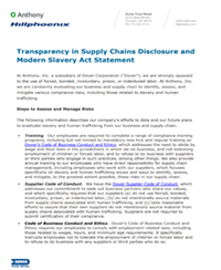 dover-policies-Transparency in Supply Chains